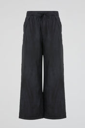 Black Crinkled Trousers