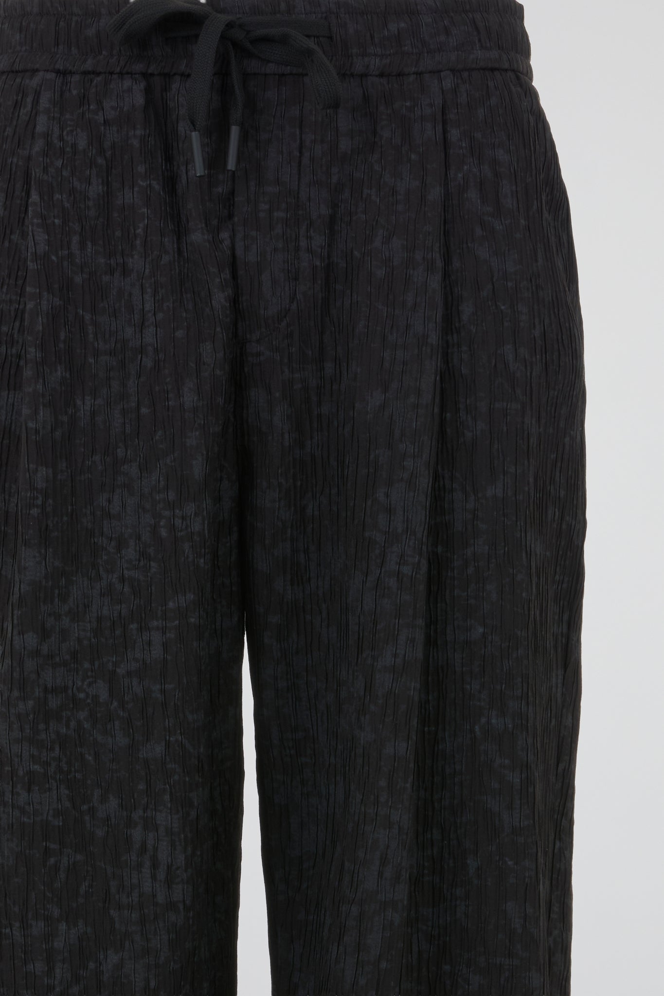 Black Textured Trousers