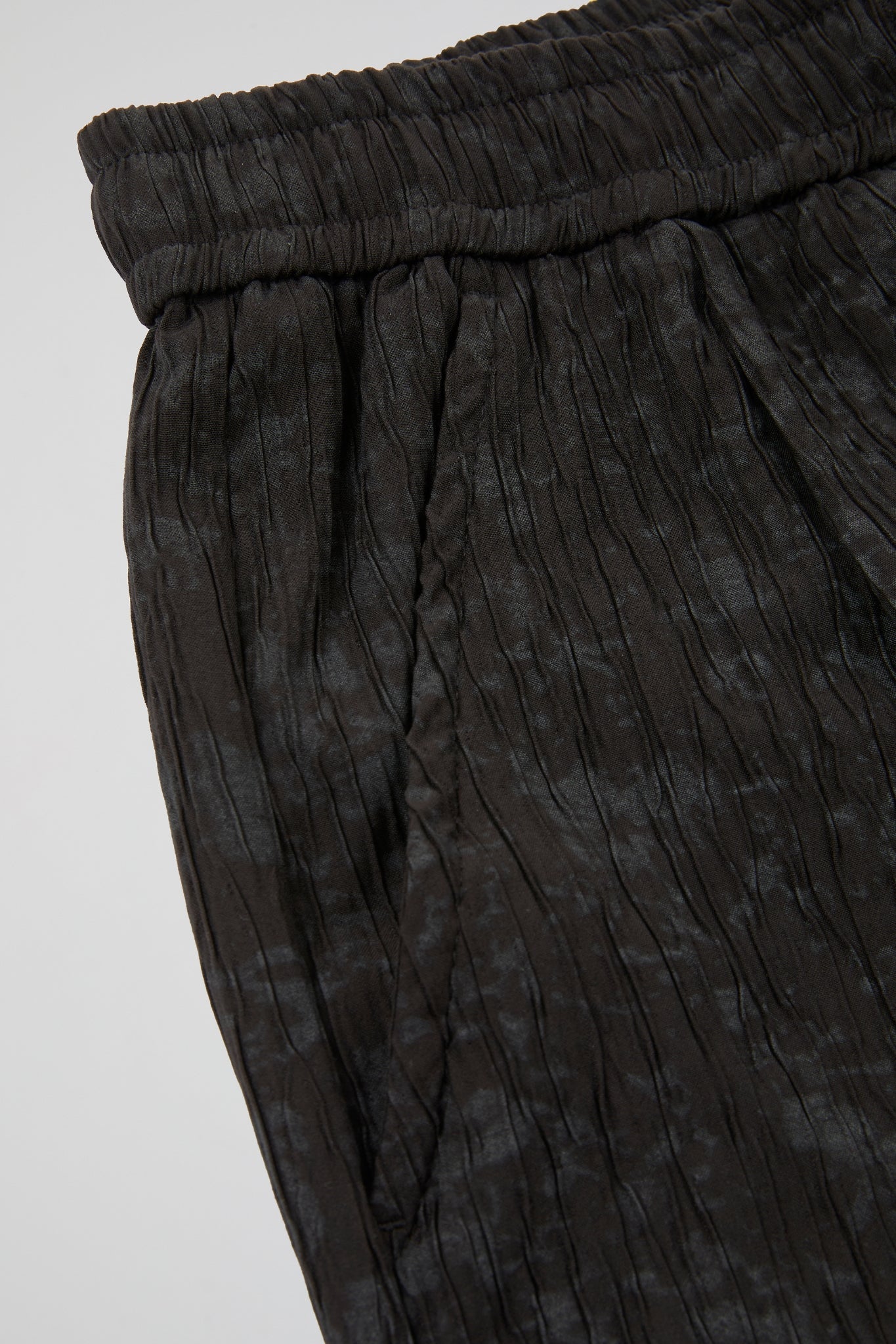 Black Textured Trousers