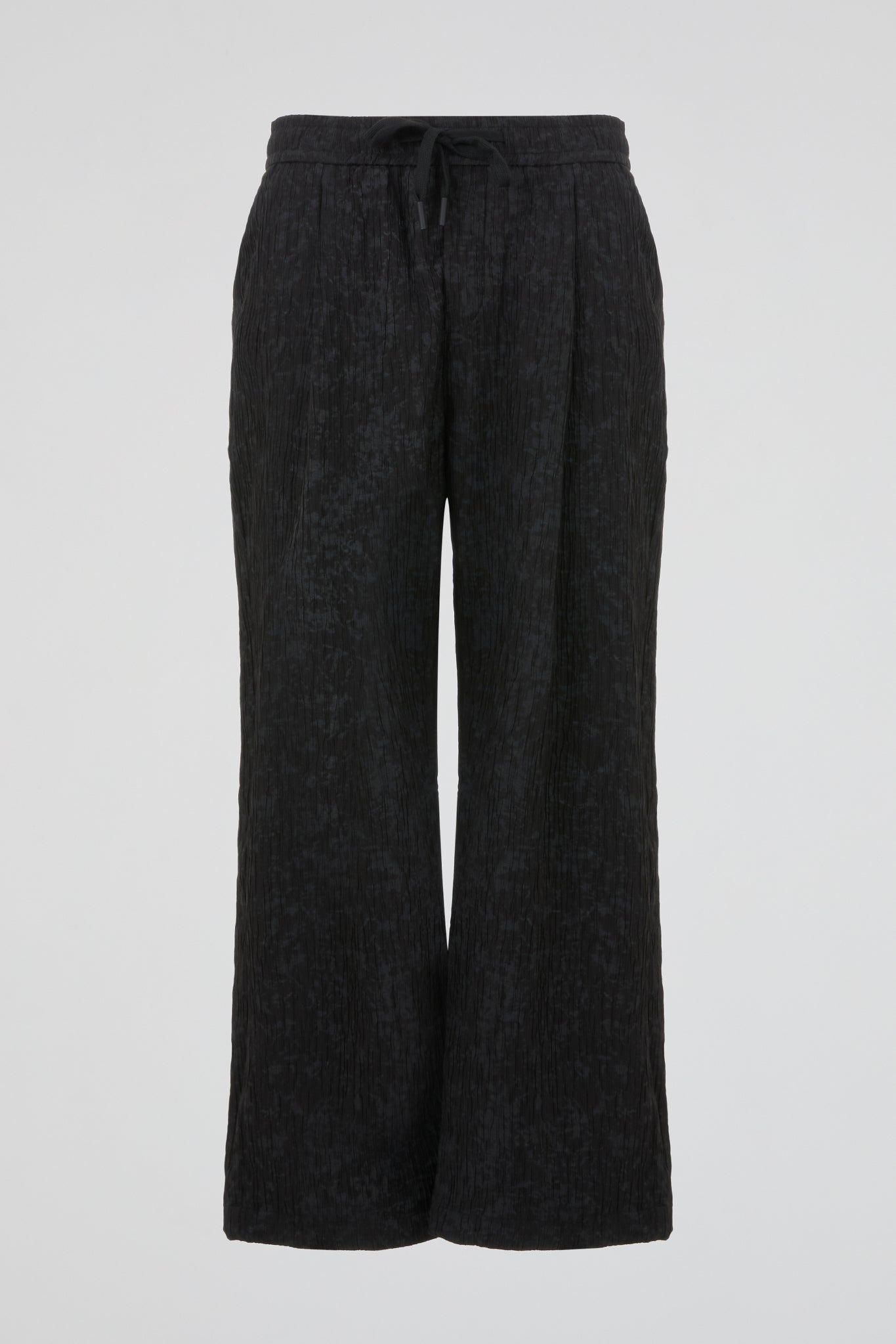 Black Textured Trousers
