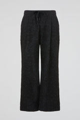 Black Textured Trousers