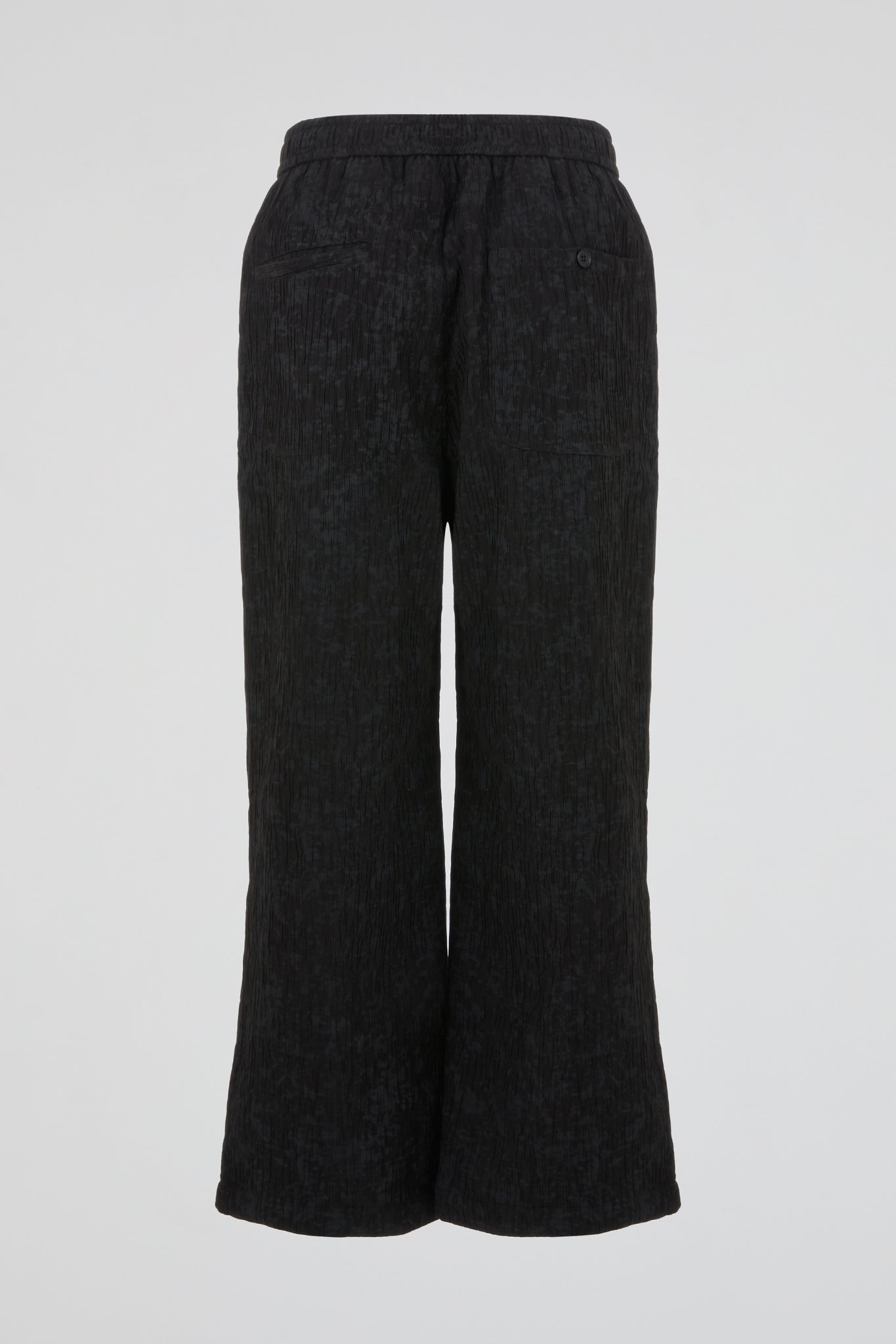 Black Textured Trousers