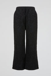 Black Textured Trousers