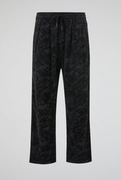 Black Acid-Wash Trousers