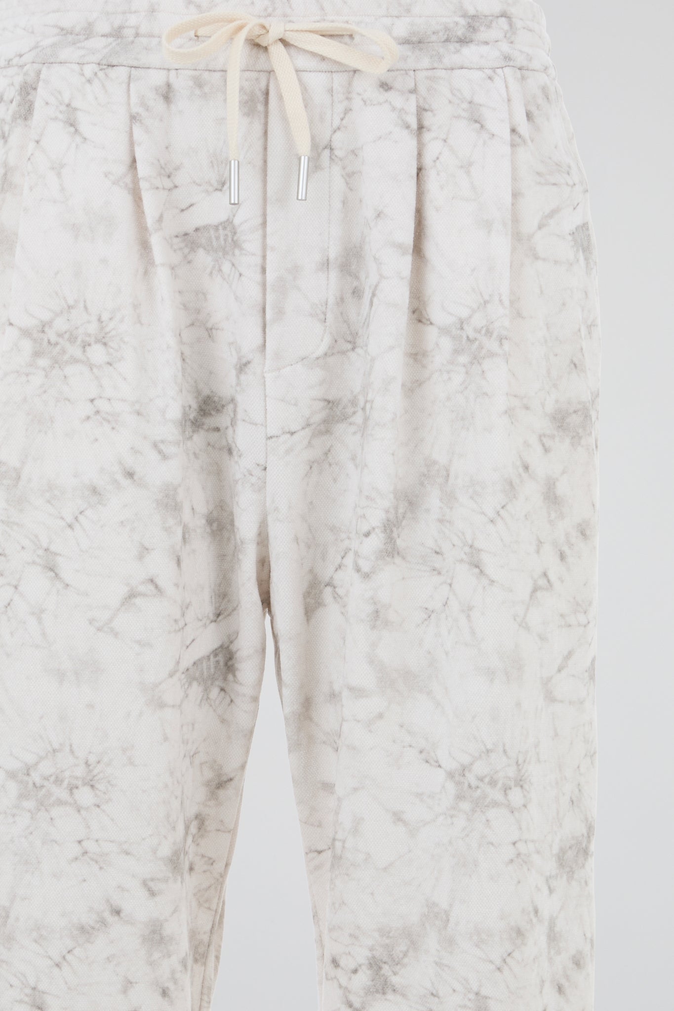 White Acid-Wash Trousers