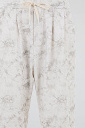 White Acid-Wash Trousers