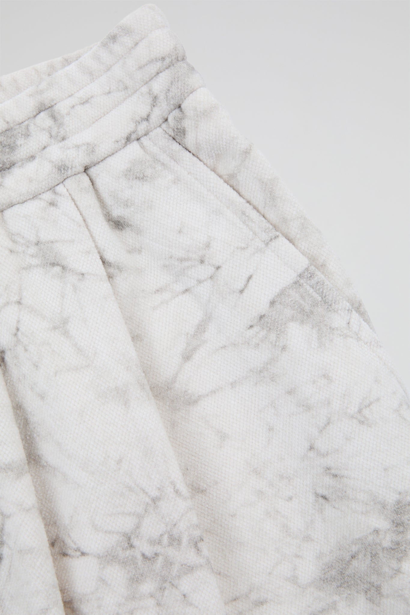 White Acid-Wash Trousers