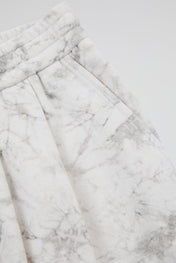 White Acid-Wash Trousers
