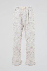 White Acid-Wash Trousers