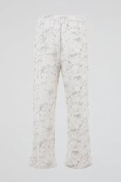 White Acid-Wash Trousers