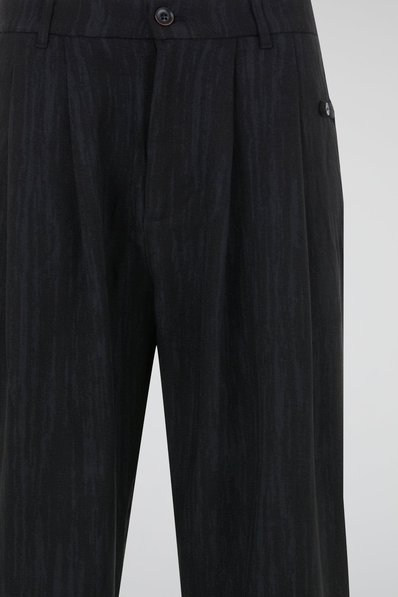 Black Grained Trousers