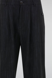 Black Grained Trousers