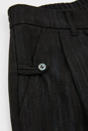Black Grained Trousers