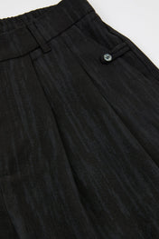 Black Grained Trousers