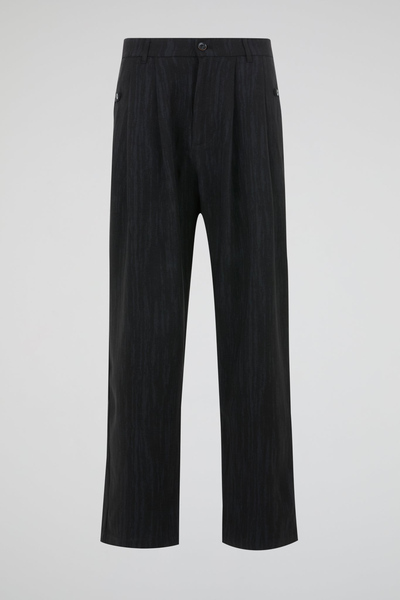 Black Grained Trousers