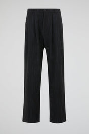 Black Grained Trousers