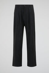 Black Grained Trousers