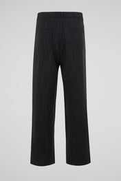 Black Grained Trousers