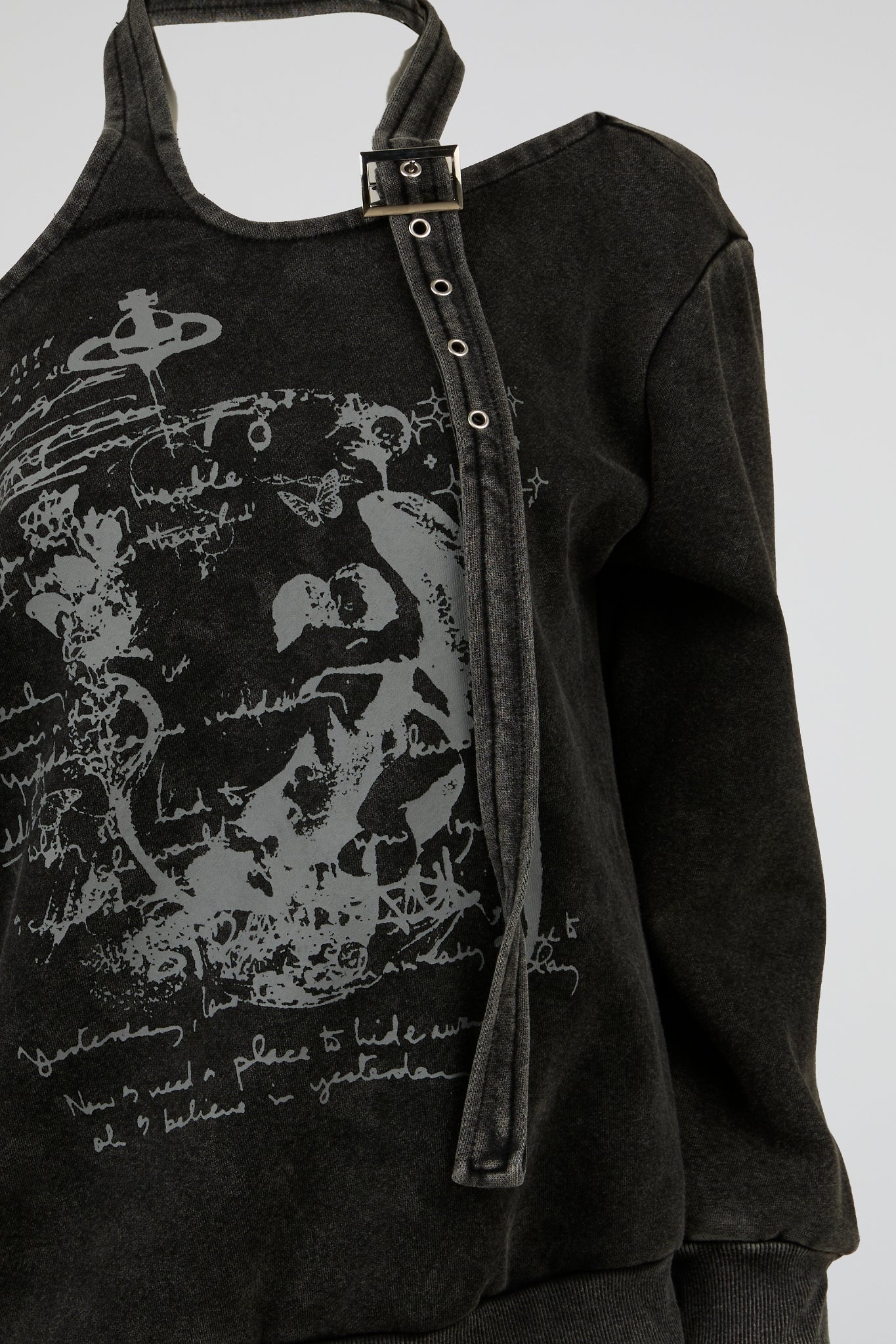 Asymmetrical Distressed Sweatshirt