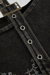 Asymmetrical Distressed Sweatshirt