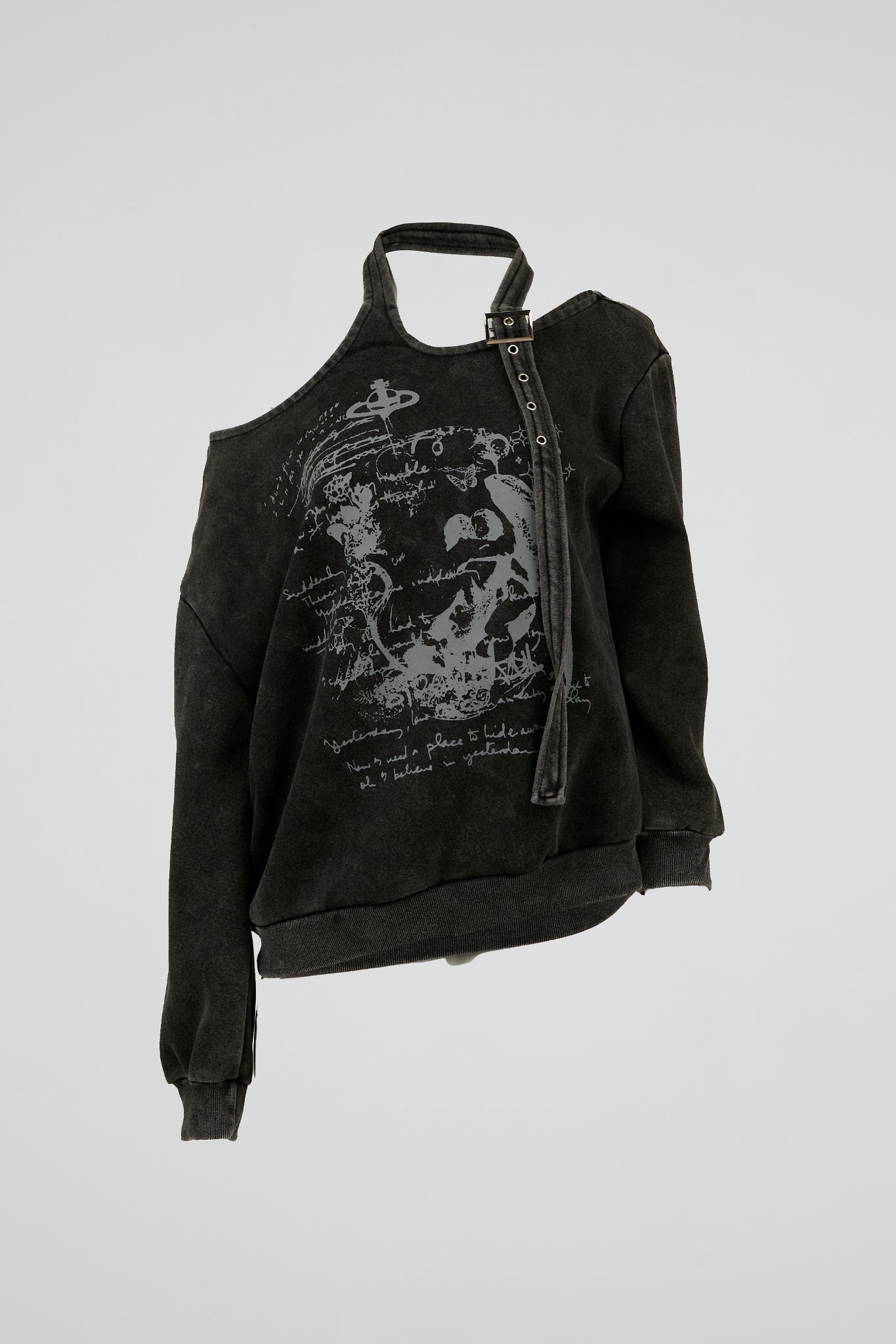 Asymmetrical Distressed Sweatshirt