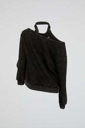 Asymmetrical Distressed Sweatshirt