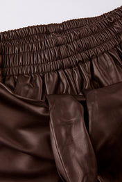 Trompe-l’oeil Sleeve-Tie Wide-Leg Trousers