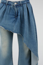Indigo Flare-Cut Denim Trousers