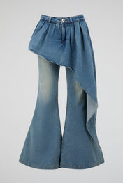 Indigo Flare-Cut Denim Trousers
