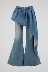Indigo Flare-Cut Denim Trousers