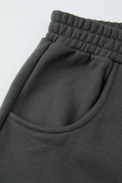 Curved Seam Wide Sweatpants