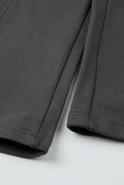 Curved Seam Wide Sweatpants