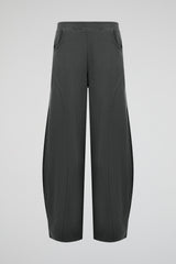 Curved Seam Wide Sweatpants