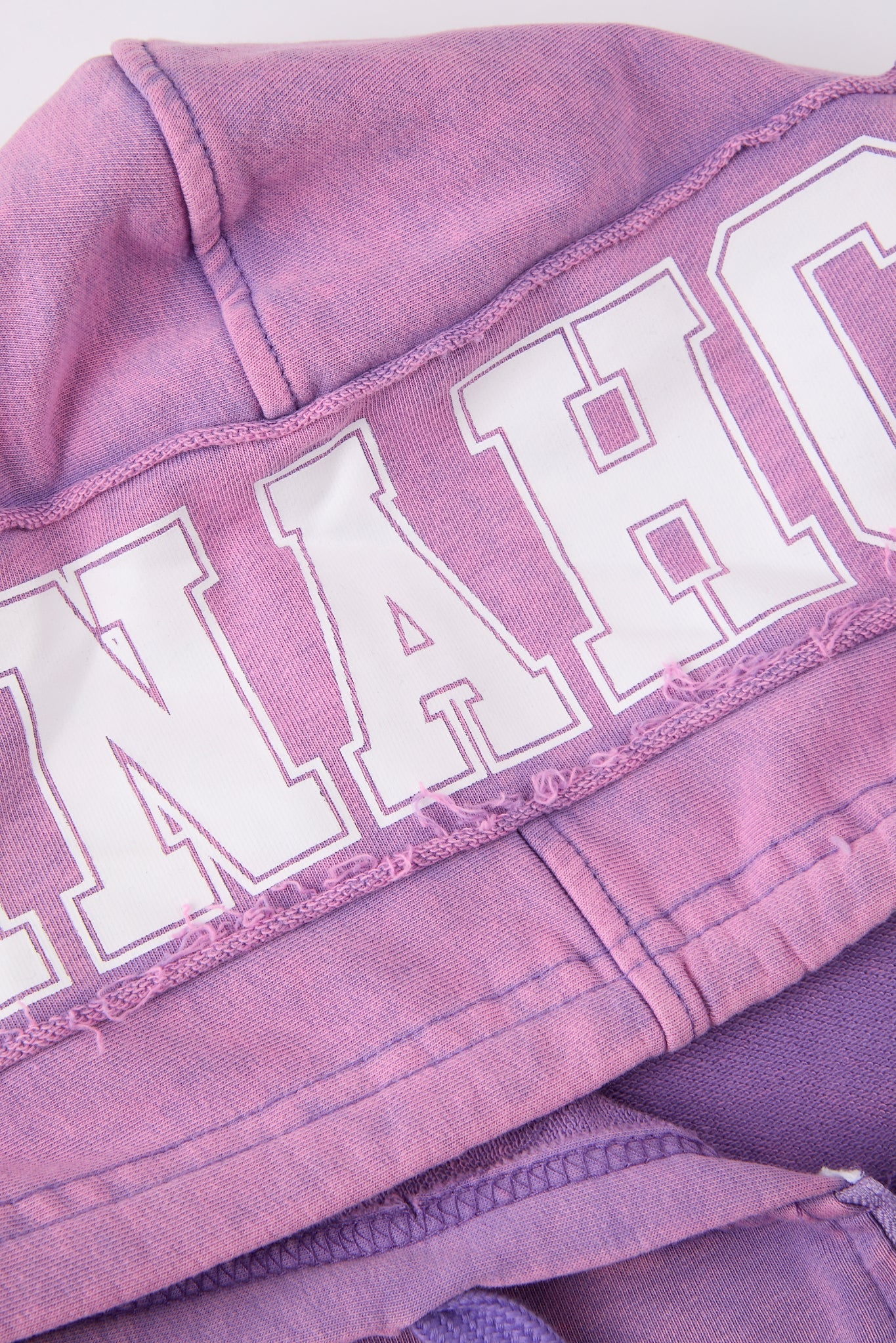 Orchid Lavender Multi-Material Zip-Up Hoodie