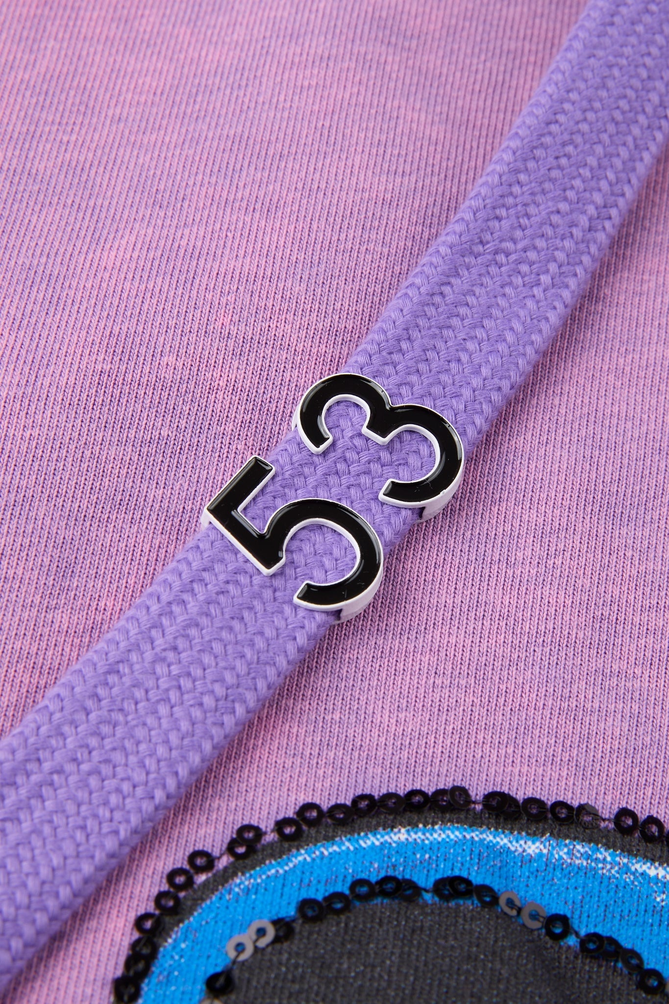 Orchid Lavender Multi-Material Zip-Up Hoodie