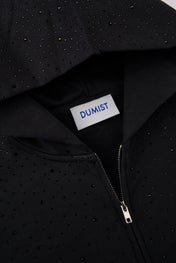 Rhinestone Zip Hoodie