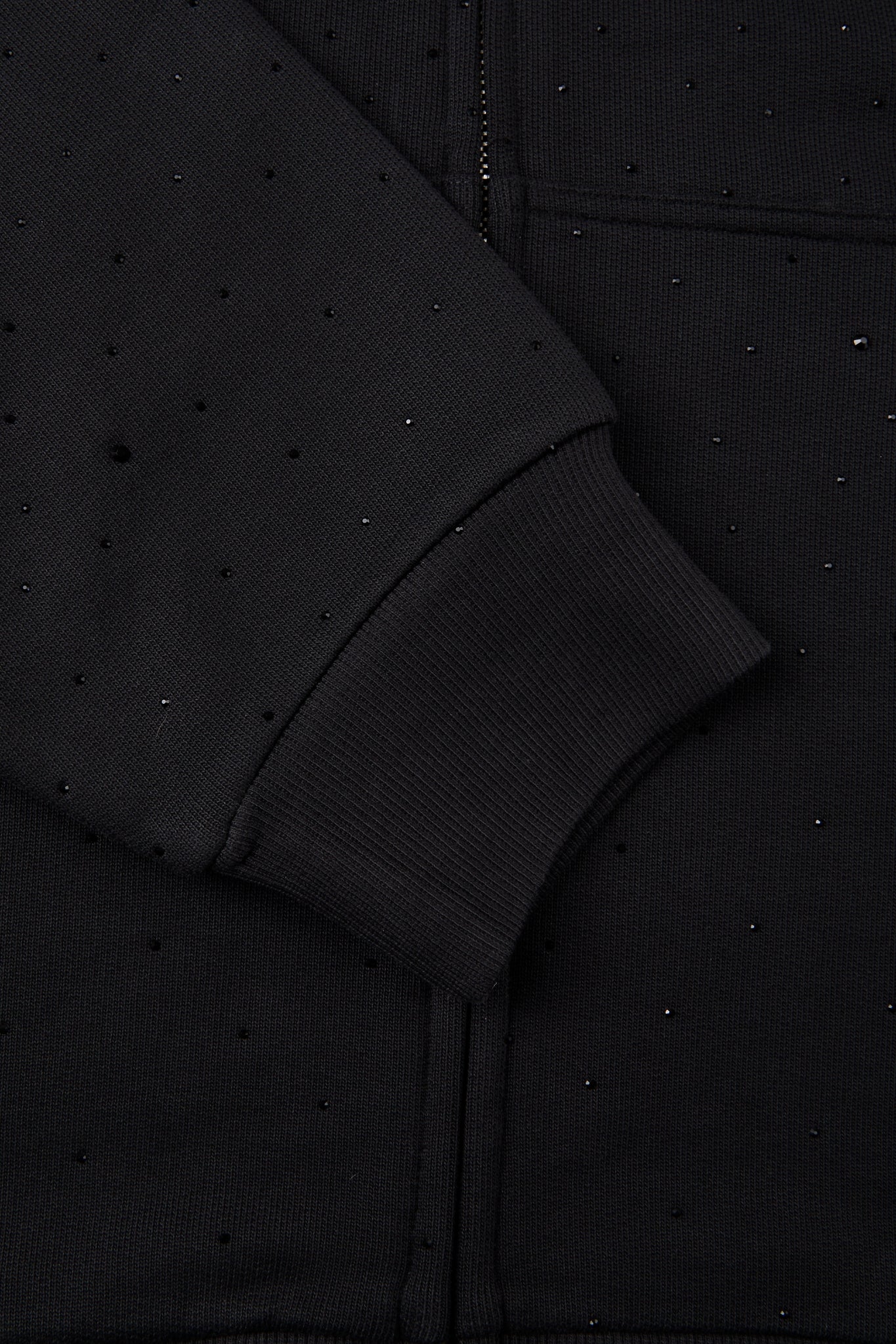 Rhinestone Zip Hoodie