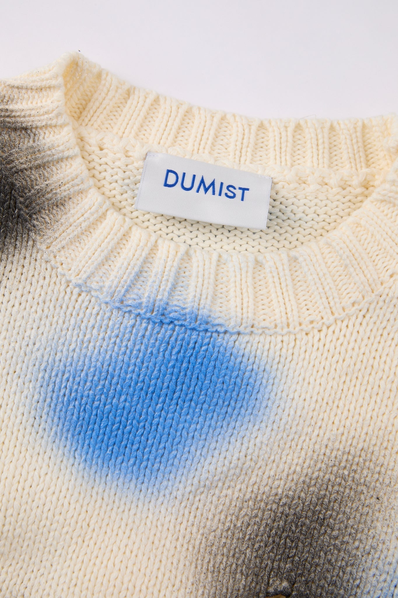 Distressed Spray-Paint Knit Crewneck