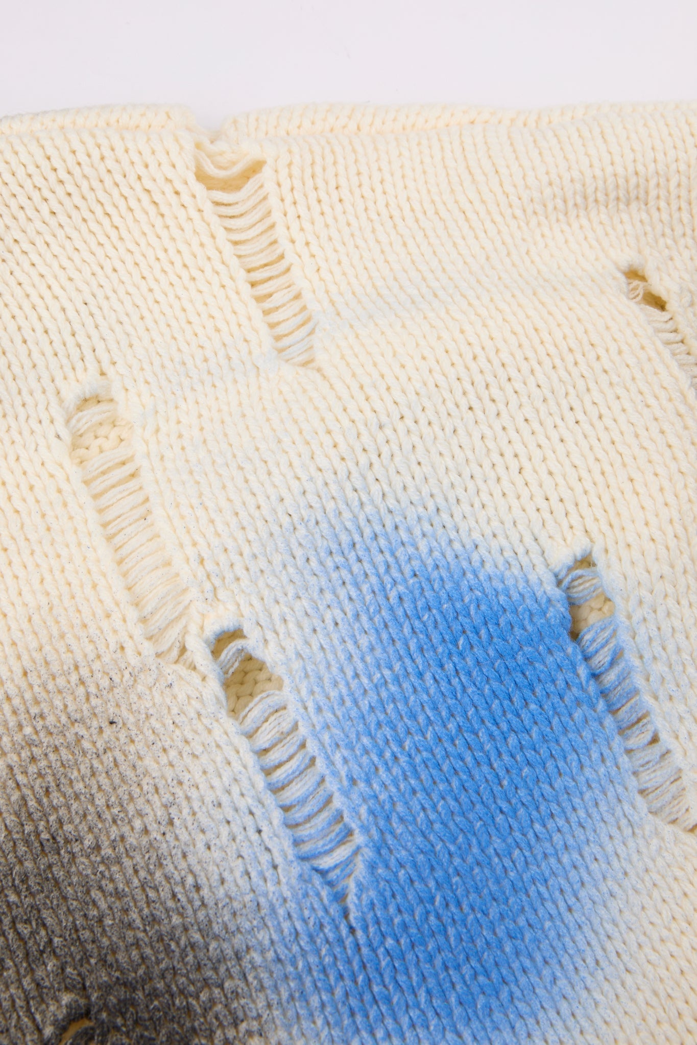 Distressed Spray-Paint Knit Crewneck