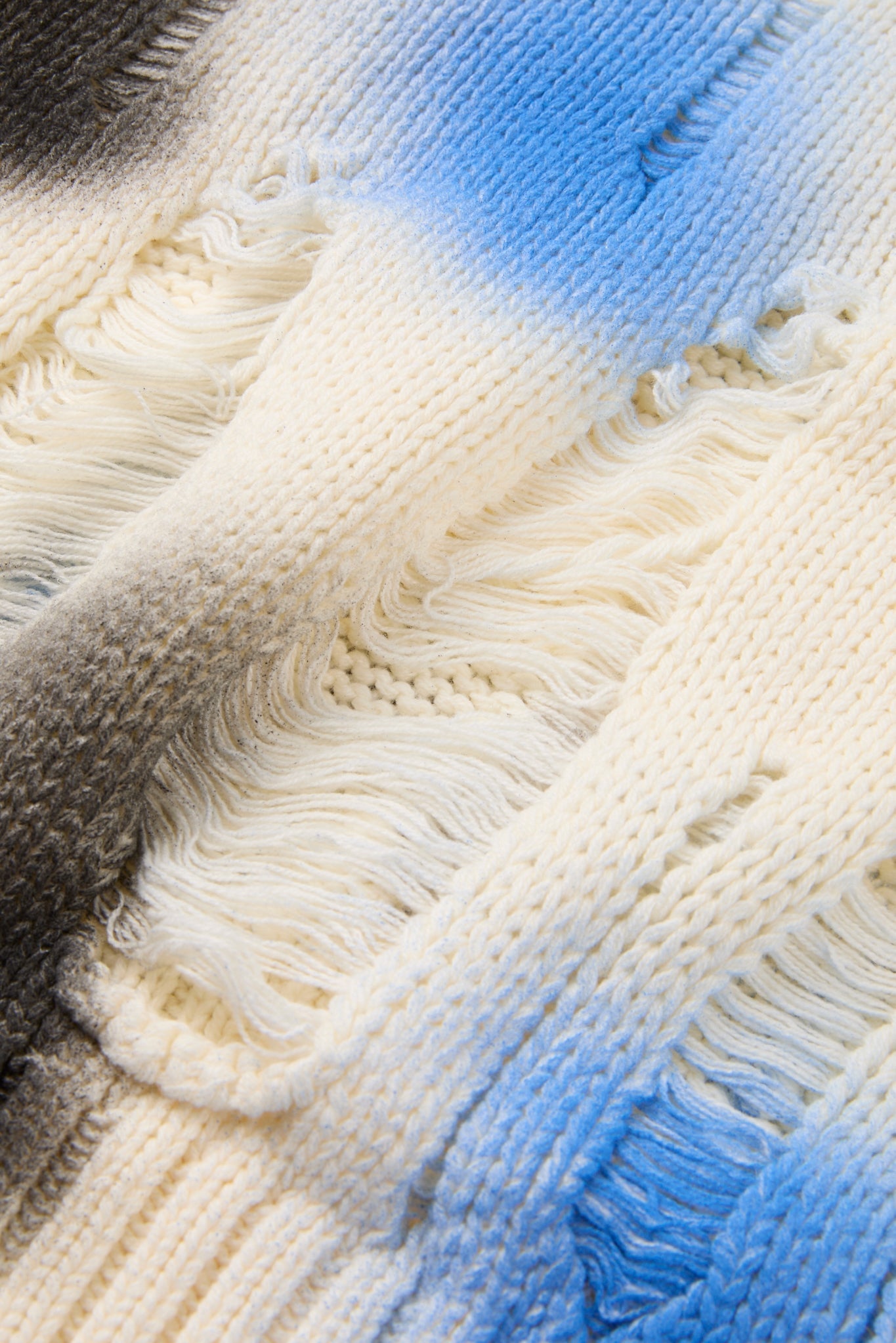 Distressed Spray-Paint Knit Crewneck