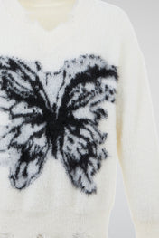 Butterfly Distressed Knit