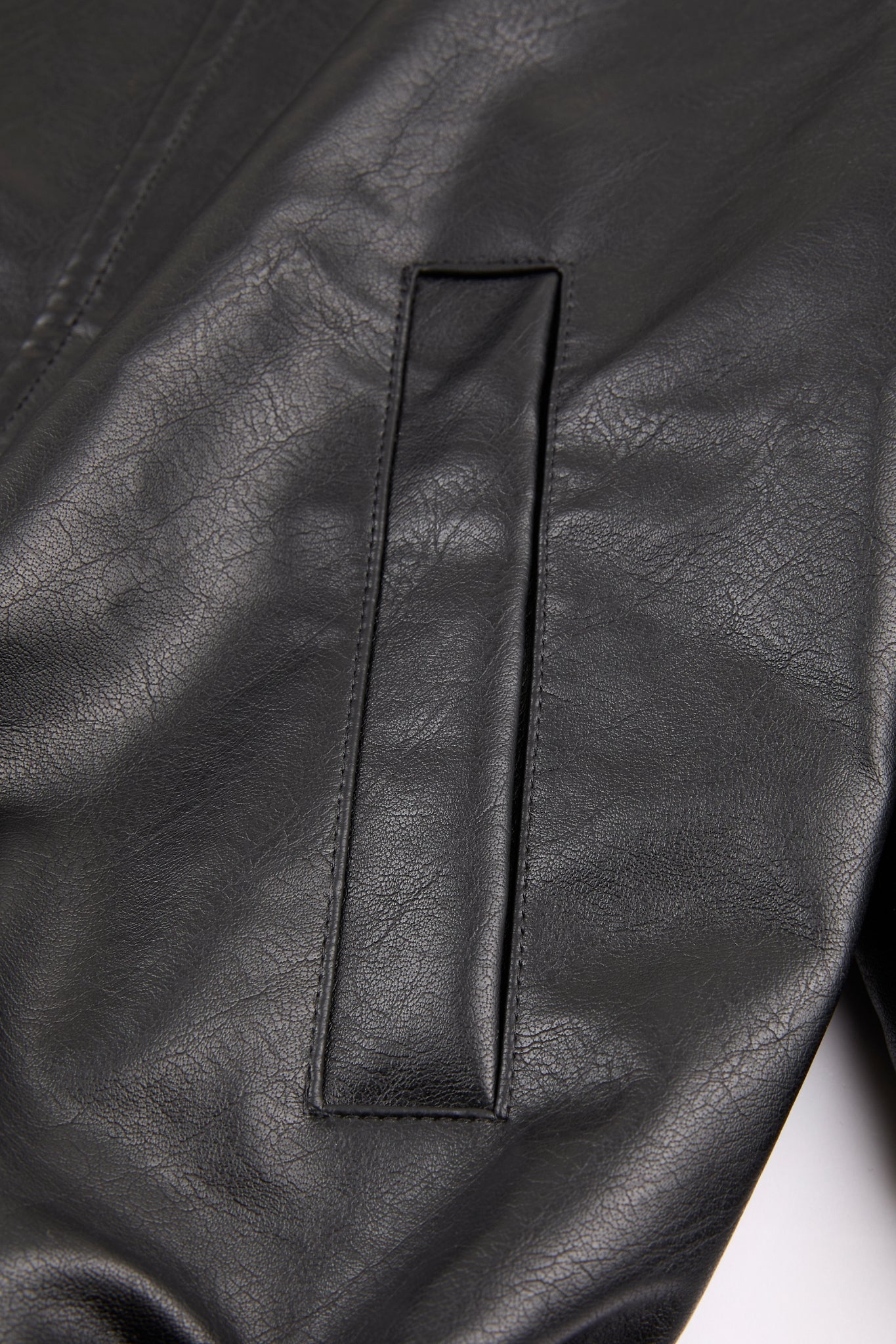 Belted Leather Bomber