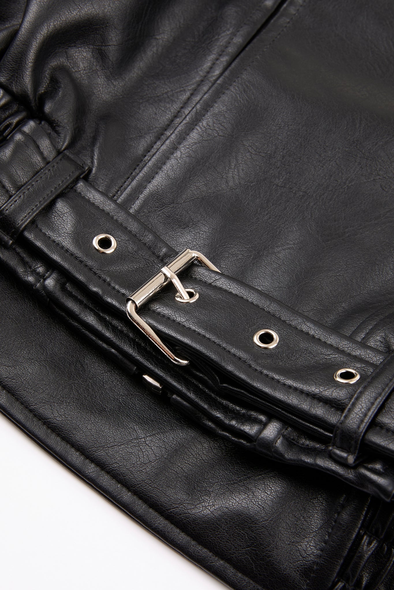 Belted Leather Bomber