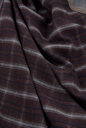 Deconstructed Denim and Plaid Skirt