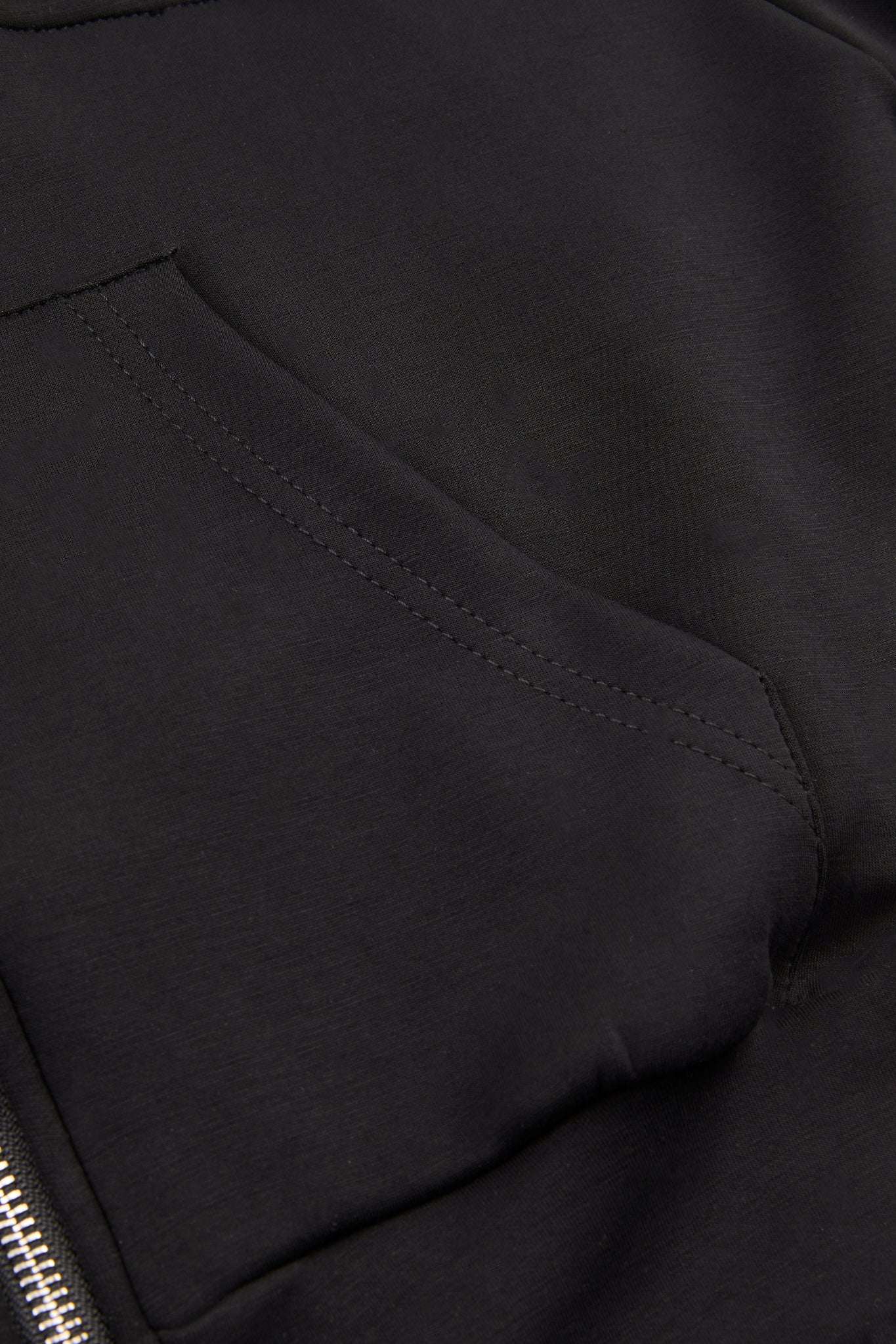Studded Zip Hoodie Black