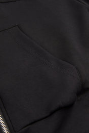 Studded Zip Hoodie Black