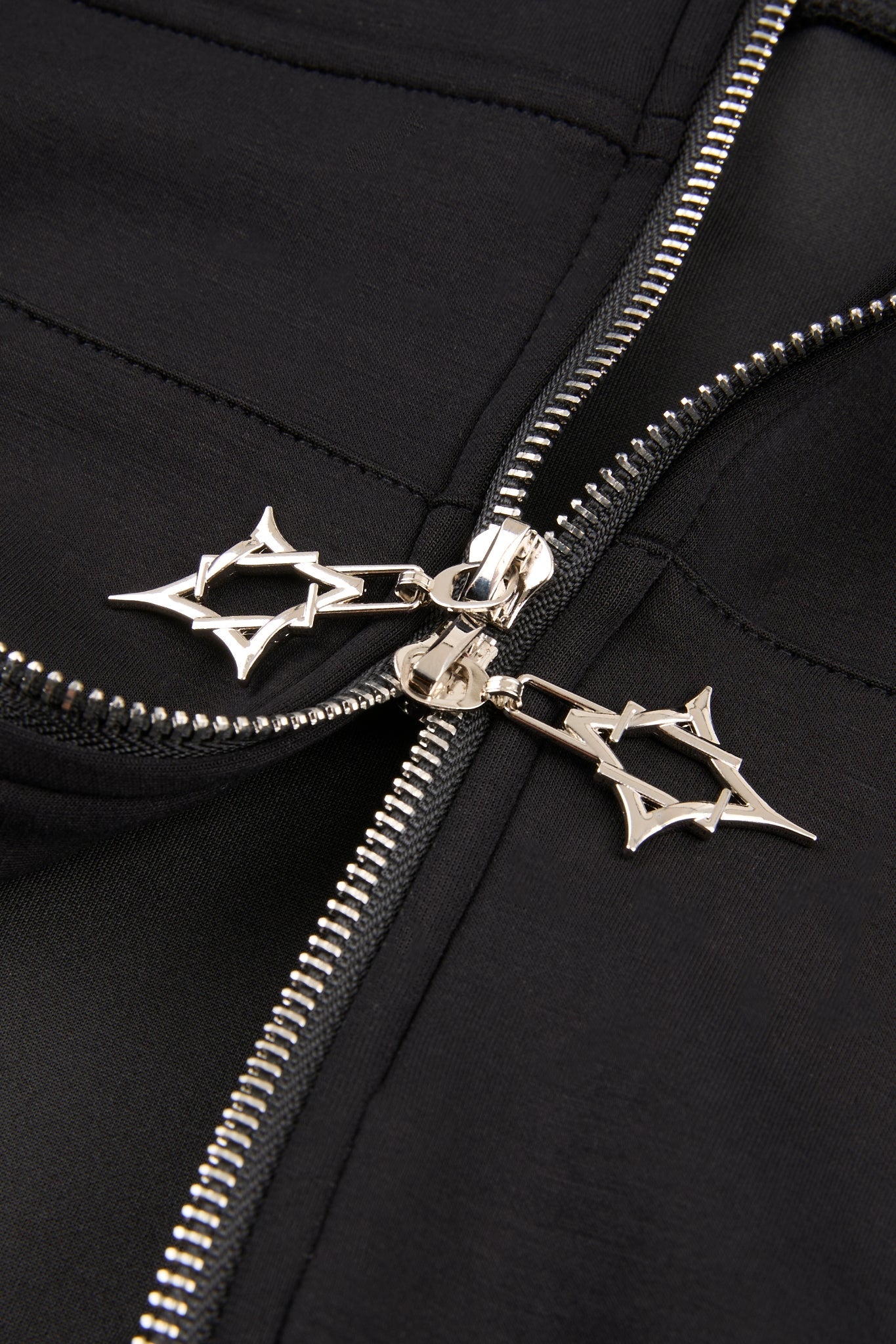 Studded Zip Hoodie Black