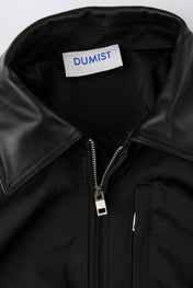 Structured Satin-Weave Utility Bomber Jacket