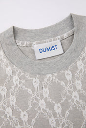 Lace Overlay Short Sleeve Tee