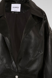 Cropped Leather Jacket